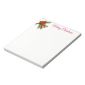 kerstkardinaal met Notitieblok-rood Notitieblok (Linkerzijde)