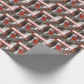 Kerstkardinaal met Pet van de Stand Cadeaupapier (Hoek)