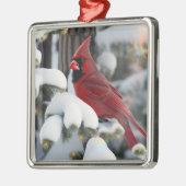 kerstkardinaal metalen ornament (Links)