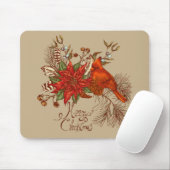 kerstkardinaal muismat (Met muis)