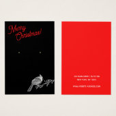 Kerstkardinaal oorscherm visitekaartje (Voorkant /achterkant)