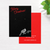 Kerstkardinaal oorscherm visitekaartje (Bureau)