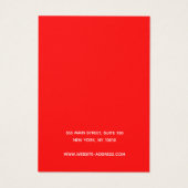 Kerstkardinaal oorscherm visitekaartje (Achterkant)