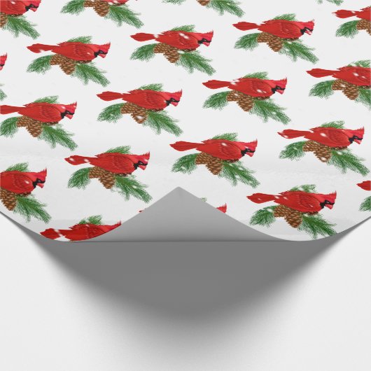 kerstkardinaal op papier (Hoek)