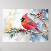 kerstkardinaal poster (Voorkant)