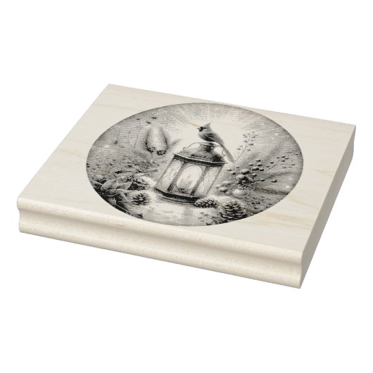 kerstkardinaal rubberstempel (Stempel)