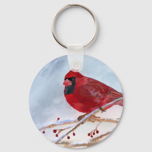 kerstkardinaal sleutelhanger (Voorkant)