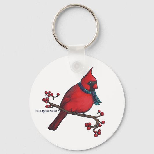 kerstkardinaal sleutelhanger (Voorkant)