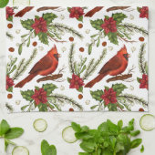 kerstkardinaal theedoek (Gevouwen)