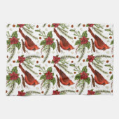 kerstkardinaal theedoek (Horizontaal)