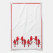 kerstkardinaal theedoek (Verticaal)