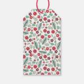 kerstkardinaal Wreath Cadeaulabel (Achterkant)