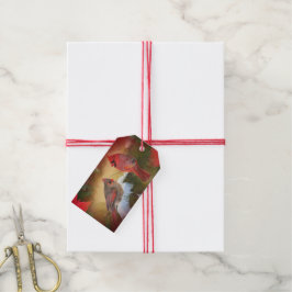 kerstkardinalen cadeaulabel