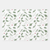 kerstkardinalen en Holly Wrapping Paper (Voorkant)