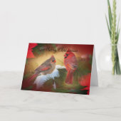 kerstkardinalen feestdagen kaart (Voorkant)