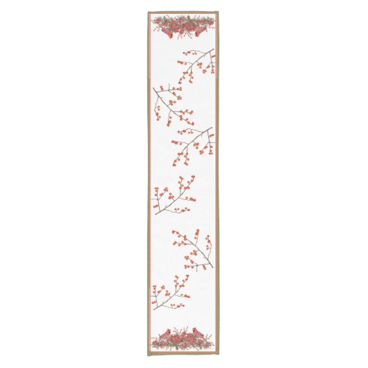 Kerstkardinalen Kortstondige tafelloper (Voorkant)