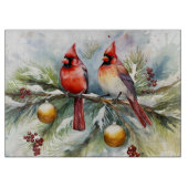 kerstkardinalen snijplank (Voorkant)