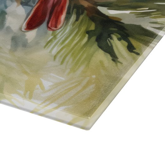 kerstkardinalen snijplank (Hoek)