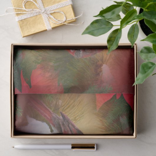 kerstkardinalen tissuepapier (Geschenk)