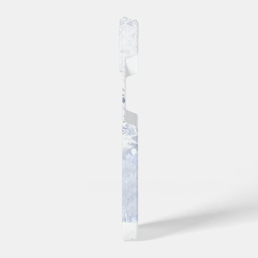 Kerstkardinalen Winter Frosty Trees Forest iPhone Hoesje (Linkerkant)