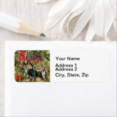 kerstkarol met scrolloge Art Print Artwork Etiket (Insitu)