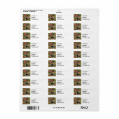 kerstkarol met scrolloge Art Print Artwork Etiket (Full Sheet)