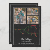 kerstkaroldiagram op het karton feestdagenkaart (Voorkant / Achterkant)