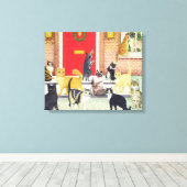 kerstkarolen canvas afdruk (Insitu (Houten vloer))