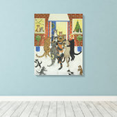 kerstkarolen canvas afdruk (Insitu (Houten vloer))