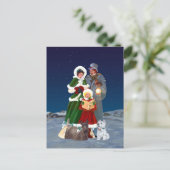 kerstkarolen feestdagenkaart (Staand voorkant)