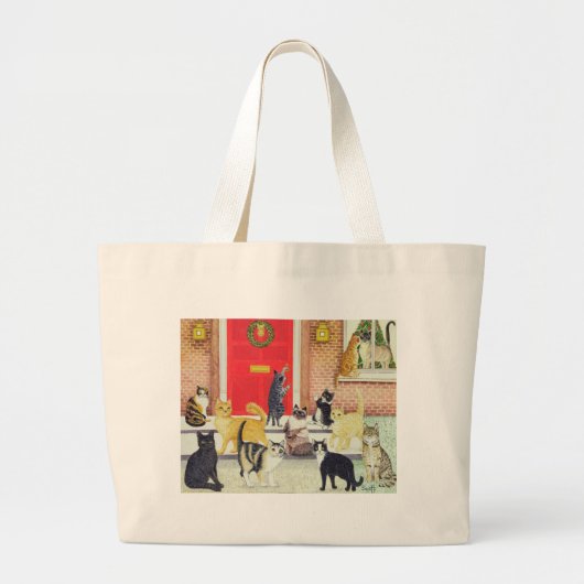 kerstkarolen grote tote bag (Voorkant)