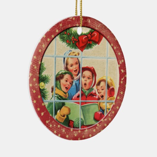 kerstkarolen keramisch ornament (Rechts)