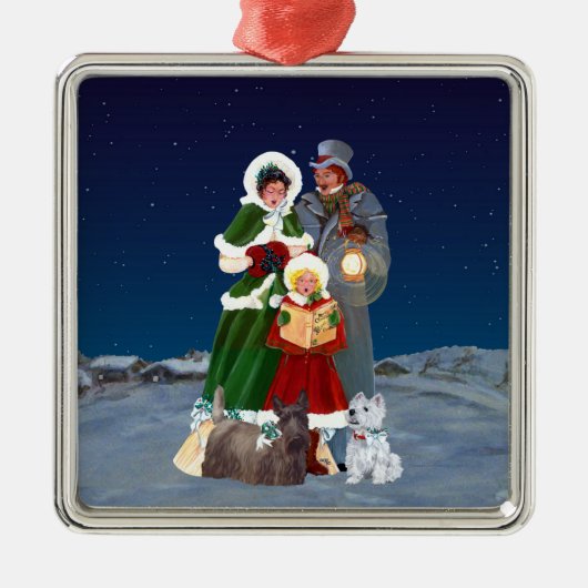 kerstkarolen metalen ornament (Voorkant)