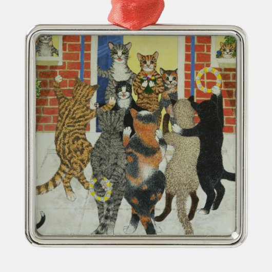 kerstkarolen metalen ornament (Voorkant)