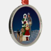 kerstkarolen metalen ornament (Rechts)