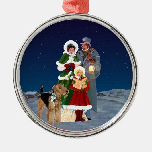 kerstkarolen metalen ornament (Voorkant)