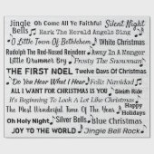 kerstkarolen op houtwappapier cadeaupapier (Vlak)