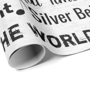 kerstkarolen op houtwappapier cadeaupapier