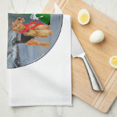 kerstkarolen theedoek (Quarter Fold)