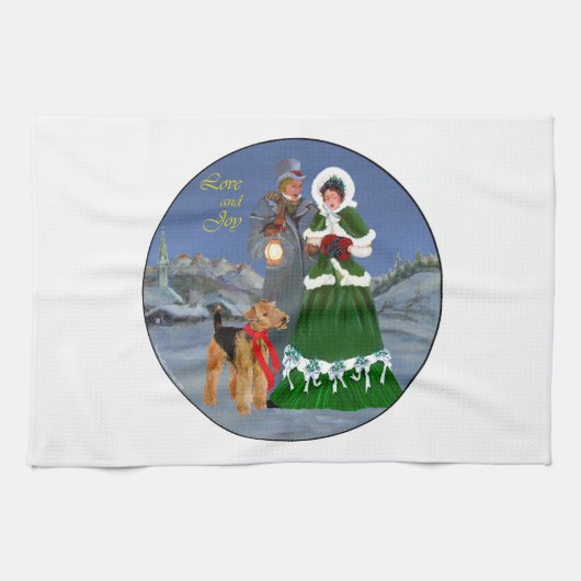 kerstkarolen theedoek (Horizontaal)