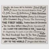 kerstkarolen Titels Cadeaupapier (Vlak)