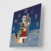 kerstkarolen vierkante klok (Hoek)