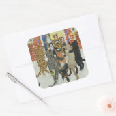 kerstkarolen vierkante sticker (Envelop)