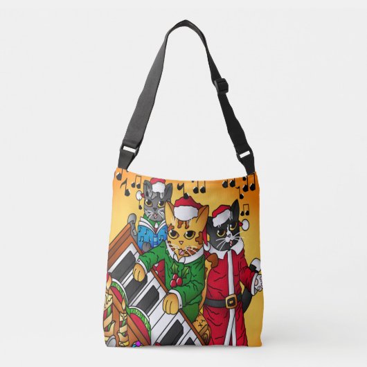 kerstkarolkatten crossbody tas (Voorkant)