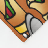 kerstkarolkatten fleece deken (Hoek)