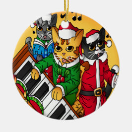 kerstkarolkatten keramisch ornament