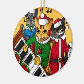 kerstkarolkatten keramisch ornament (Links)