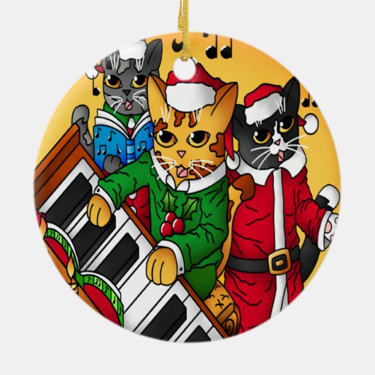 kerstkarolkatten keramisch ornament (Achterkant)