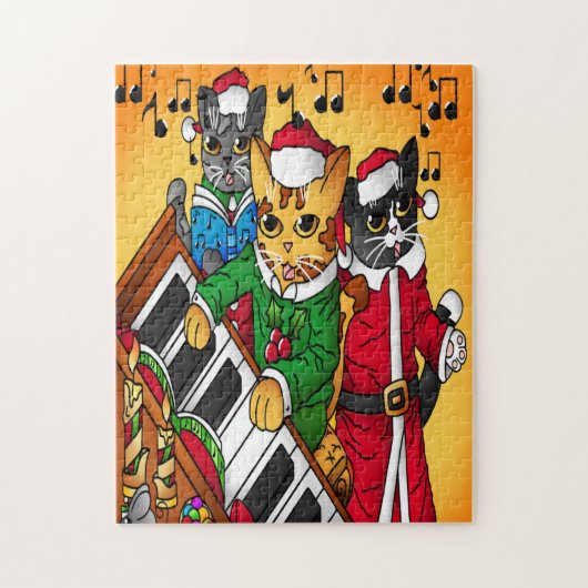 kerstkarolkatten legpuzzel (Verticaal)