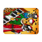 kerstkarolkatten magneet (Horizontaal)